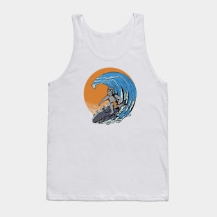 Gorilla & Shark Surfing Tank Top